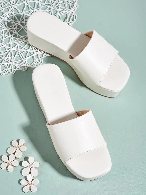 wide fit wedge mules