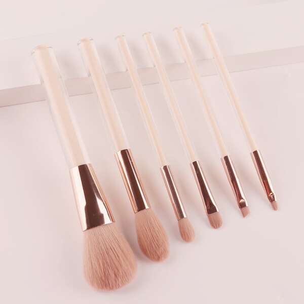 

6pcs Makeup Brush Set, Pink