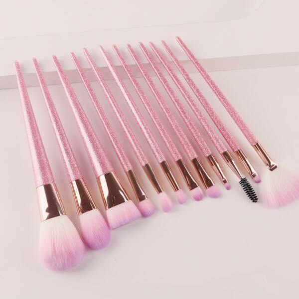 

12pcs Makeup Brush Set, Pink