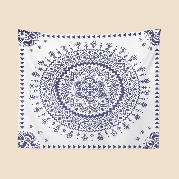 

Mandala Print Tapestry, Multicolor