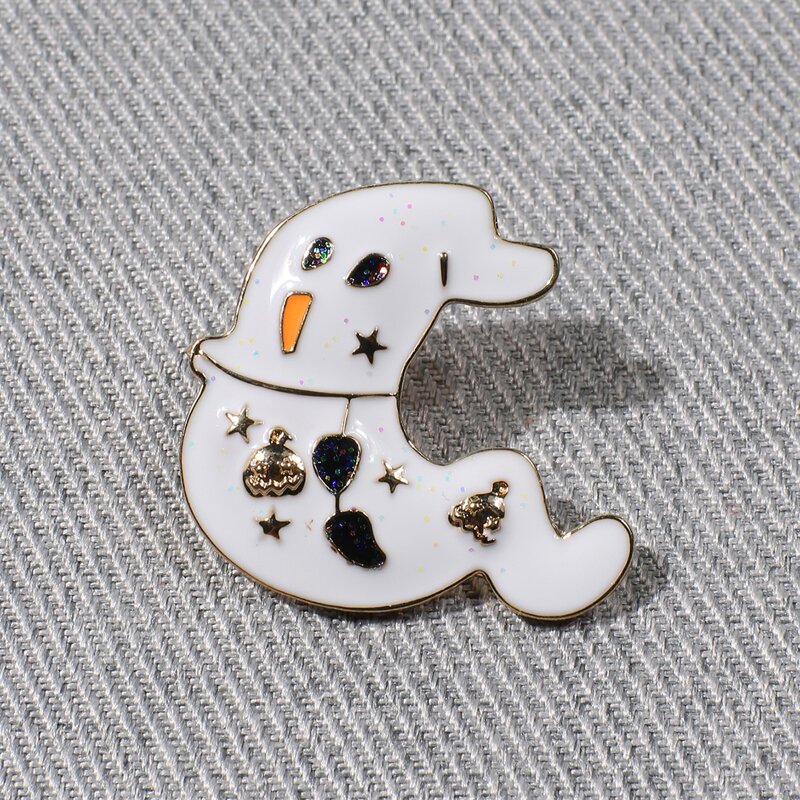 

Halloween Ghost Shaped Brooch, White