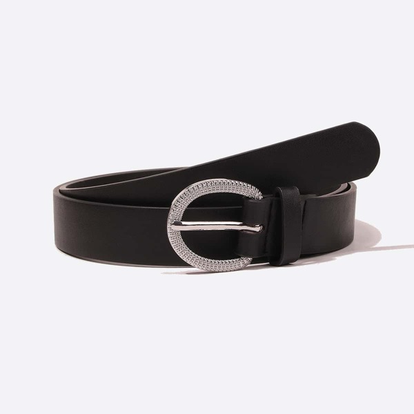 

Metal Buckle Belt, Black