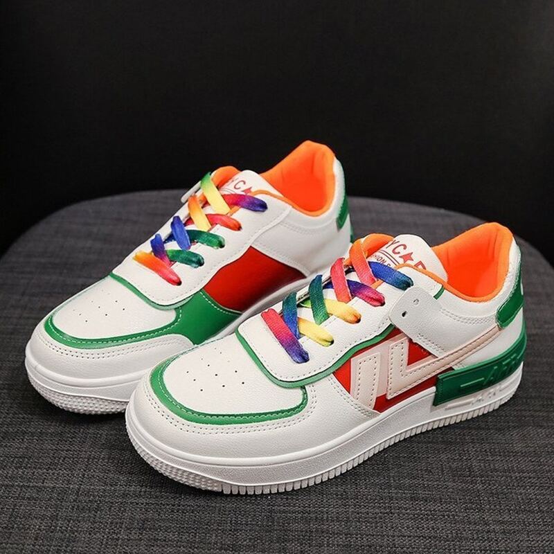 

Colorblock Lace-up Skate Shoes, Multicolor
