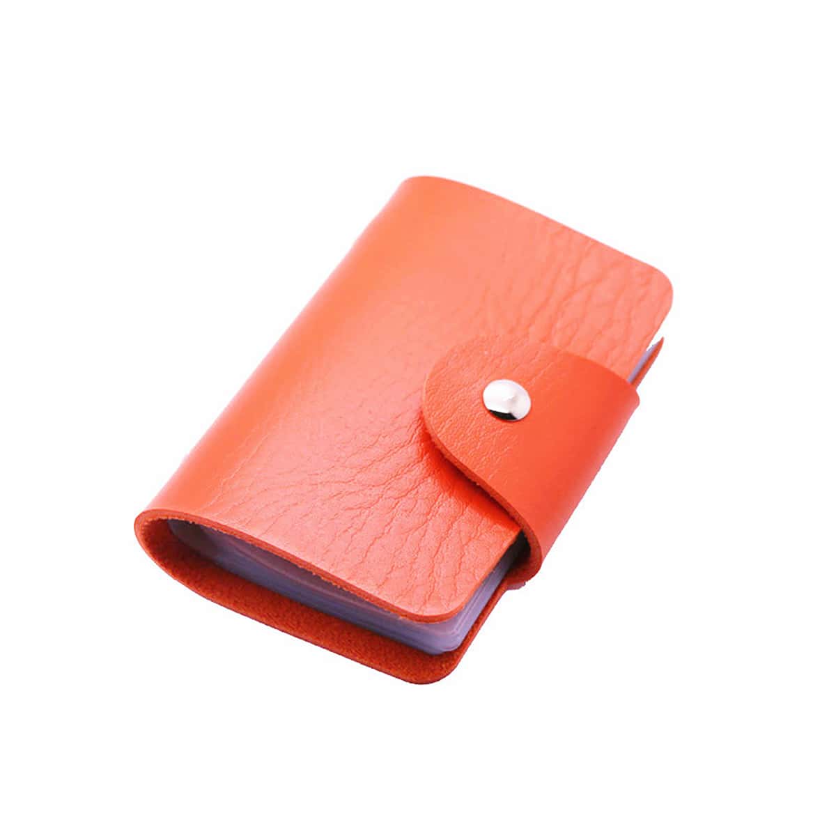 

1pc Fold Over Card Pouch, Coral orange