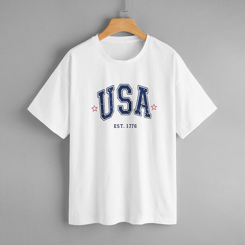 

Letter Graphic Tee, White