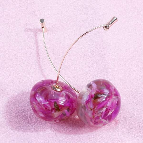 

Cherry Design Earrings, Multicolor