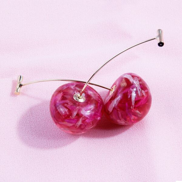 

Cherry Design Earrings, Multicolor