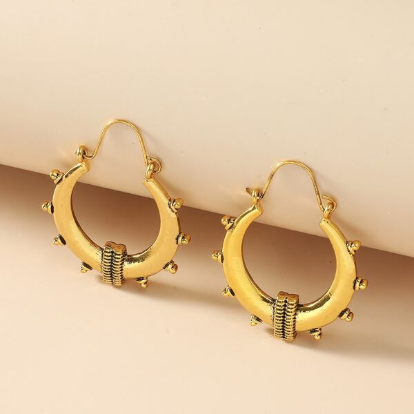 

Bohemian Hoop Earrings, Gold