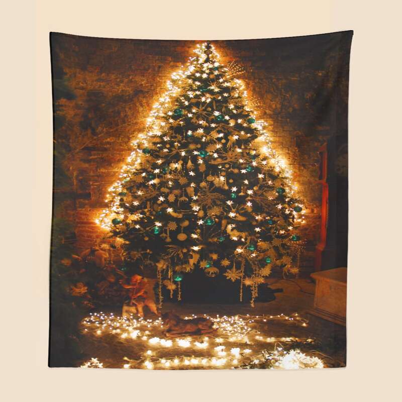 

Christmas Tree Print Tapestry, Multicolor