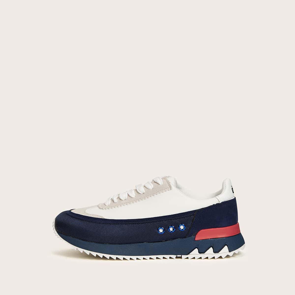

Colorblock Lace-up Wide Fit Sneakers, Multicolor