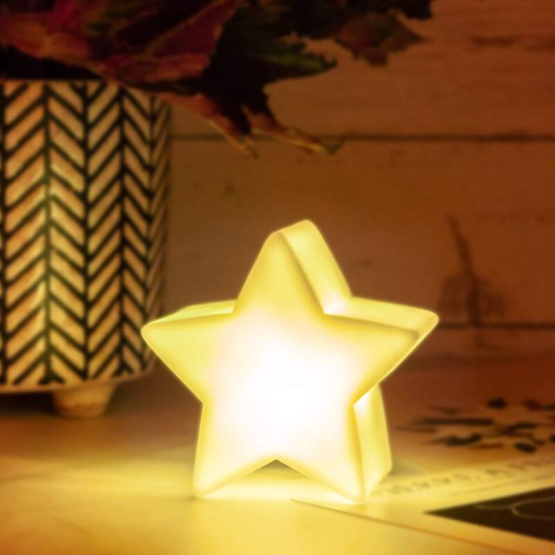 

1pc Star Shape Muti Color Night Light, Multicolor
