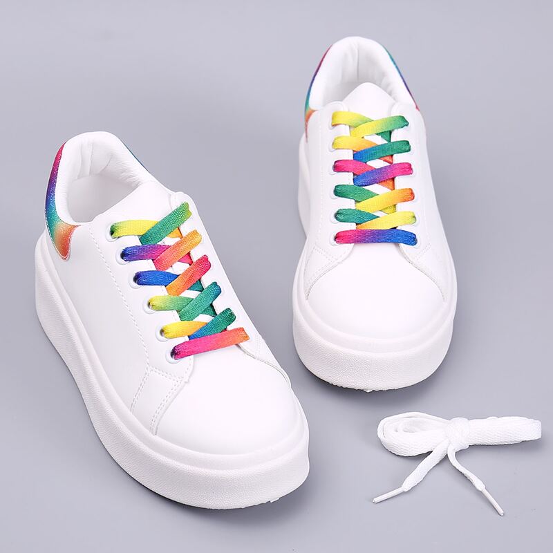 

Lace-up Front Colorblock Detail Skate Shoes, Multicolor