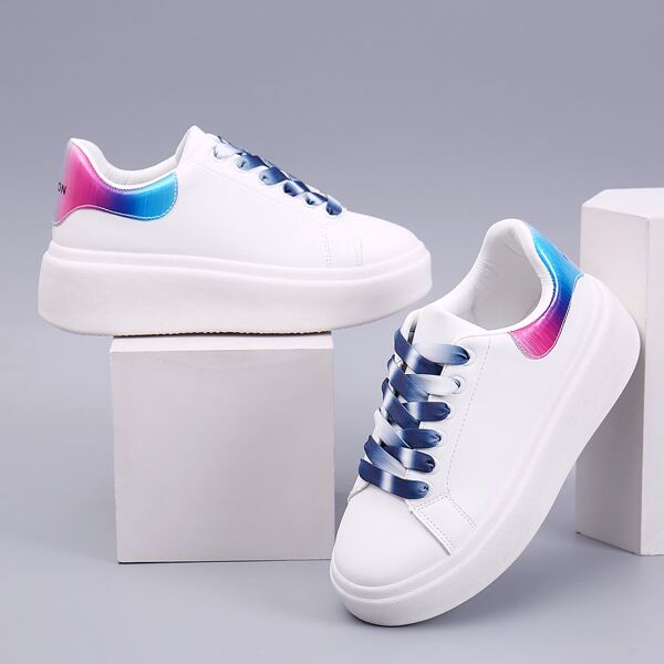 

Lace-up Front Chunky Skate Shoes, Multicolor