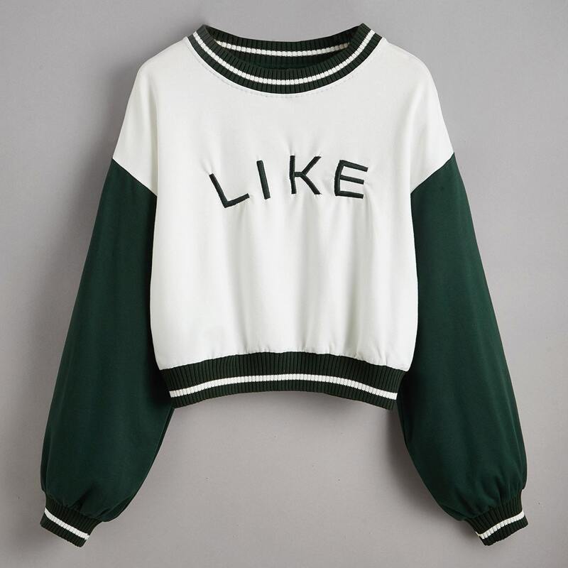 

Letter Graphic Drop Shoulder Pullover, Multicolor