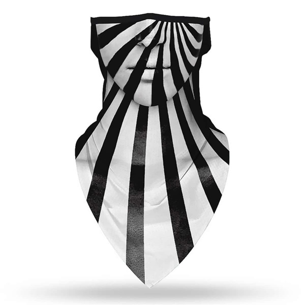 

Figure Pattern Sun Protection For The Face, Black and white