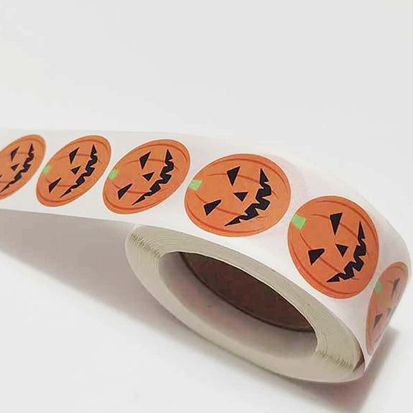 

1roll Halloween Pumpkin Pattern Sticker, Multicolor