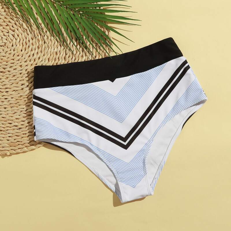 

Chevron Print Bikini Bottom, Multicolor