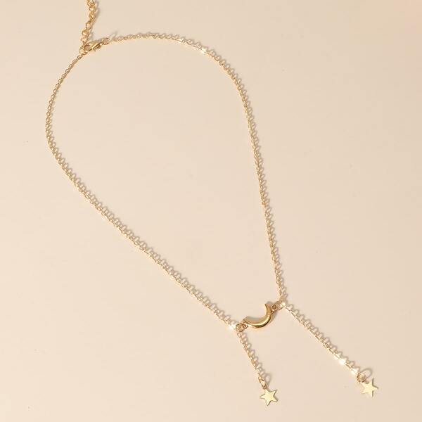 

Star Charm Y-lariat Necklace, Gold