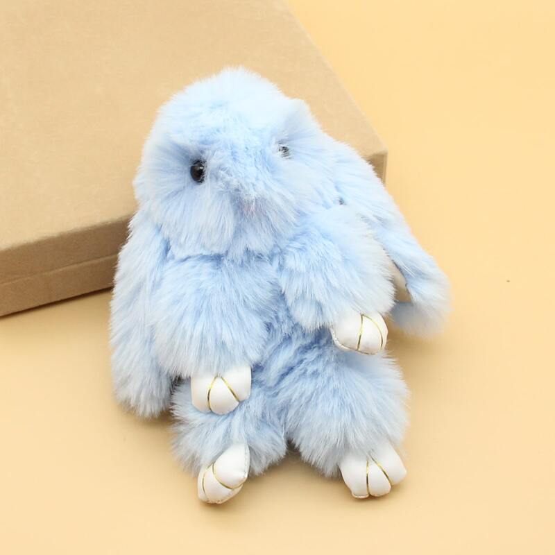

1pc Plush Rabbit Keychain, Baby blue