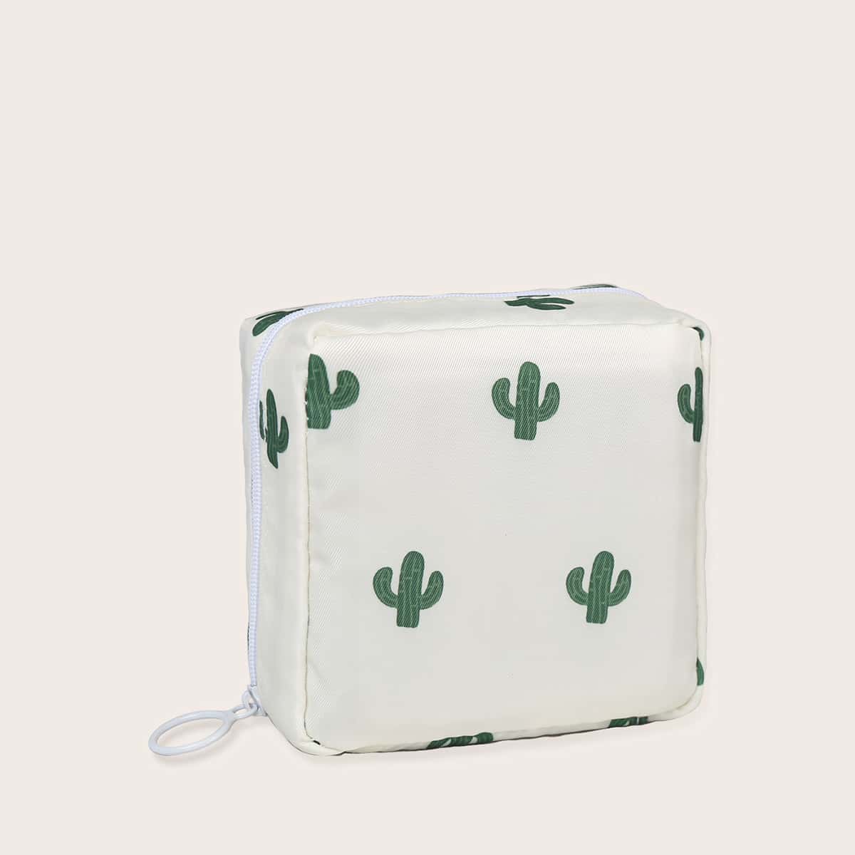 

Cactus Pattern Multifunctional Purse, White