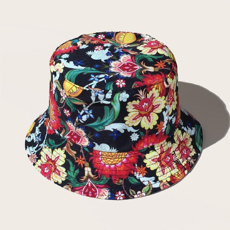 

Guys Flower Pattern Bucket Hat, Multicolor