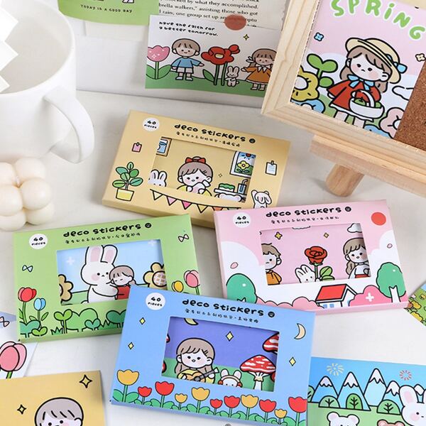 

40pcs Cartoon Graphic Random Sticker, Multicolor