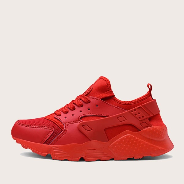 

Lace Up Decor Minimalist Chunky Sneakers, Red