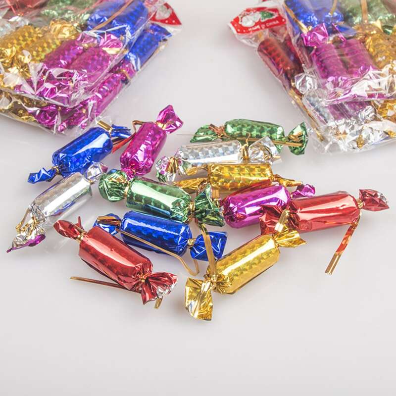 

12pcs Christmas Candy Ornament, Multicolor