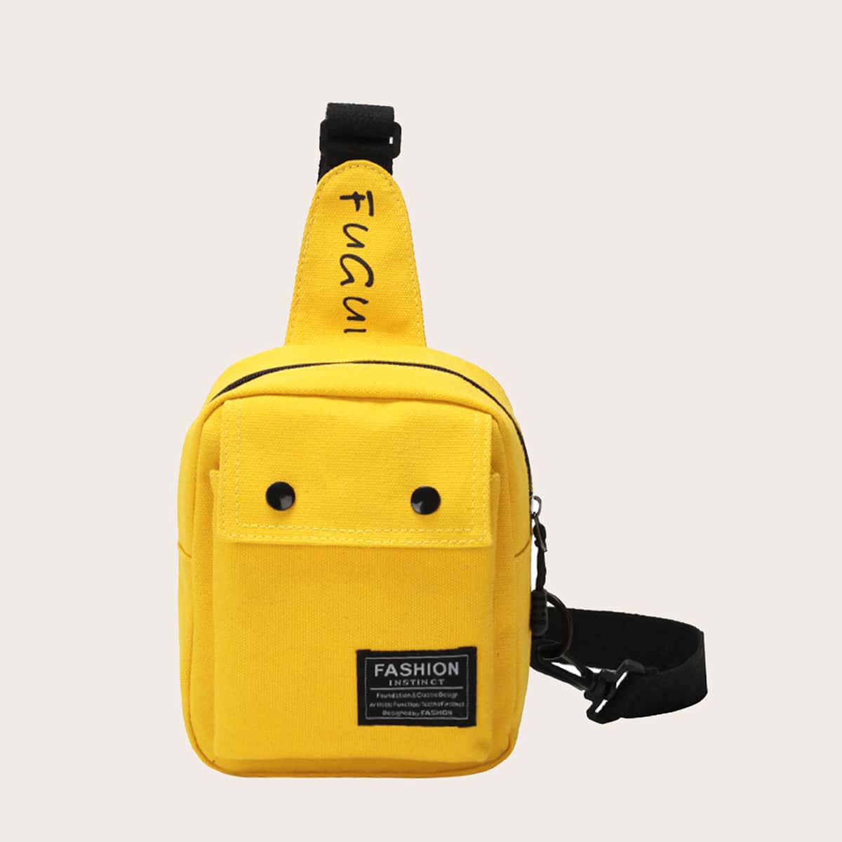 

Letter Graphic Sling Bag, Yellow