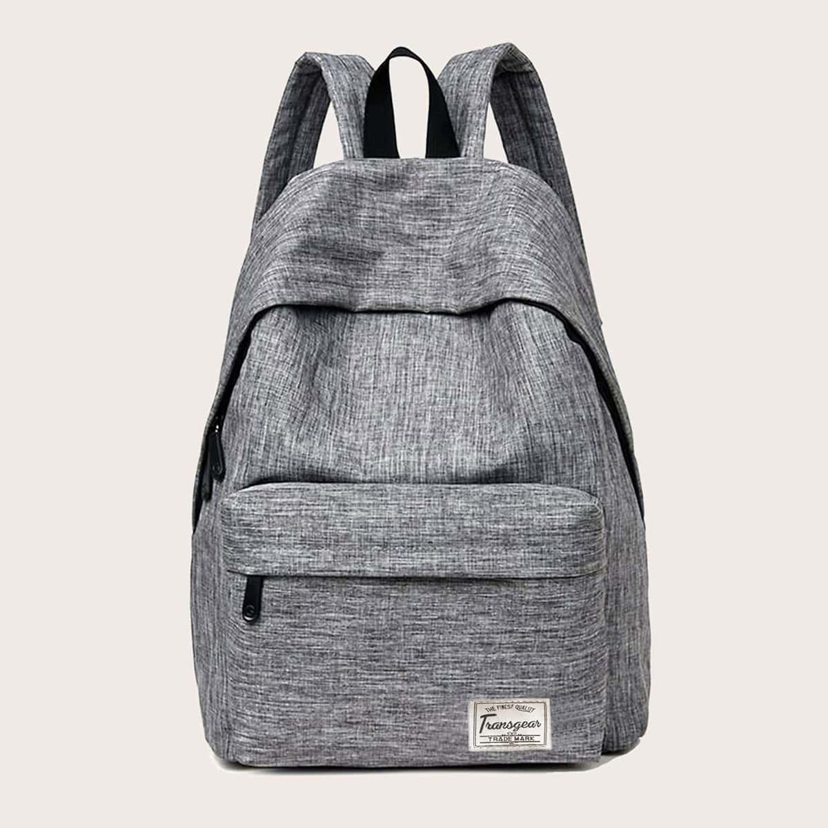 

Pocket Front Backpack, Grey