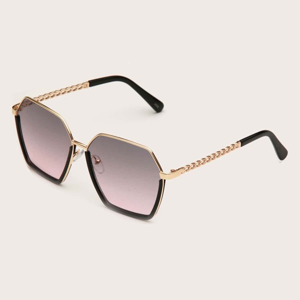 

Men Metal Frame Sunglasses, Mauve purple