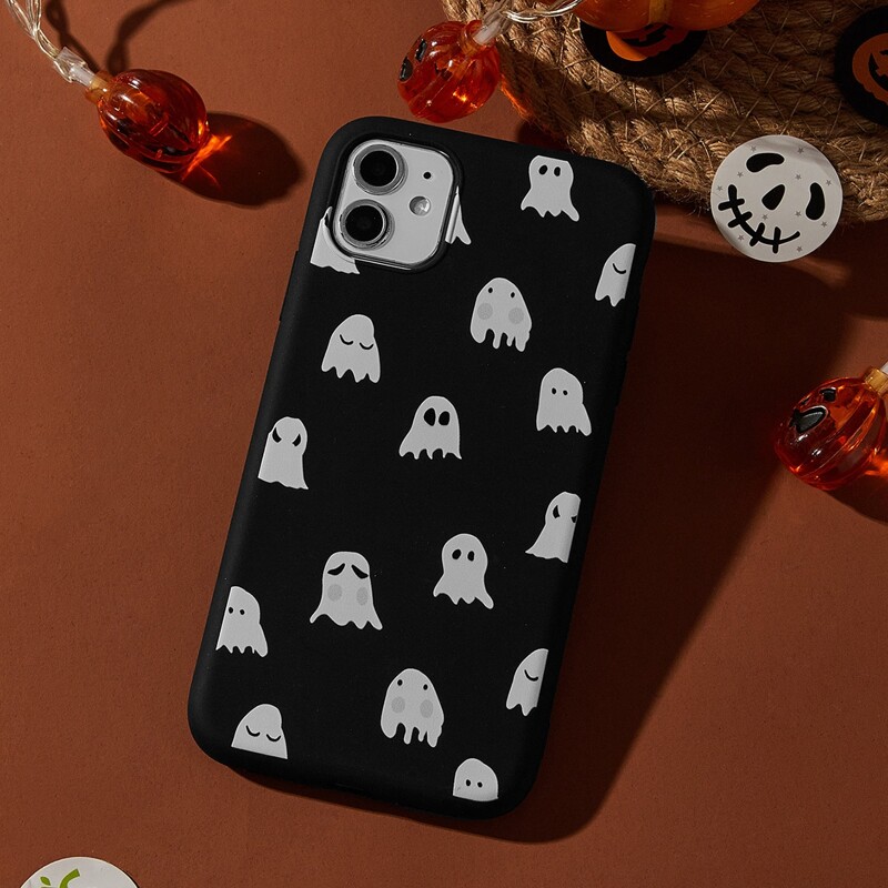 

Ghost Pattern iPhone Case, Black