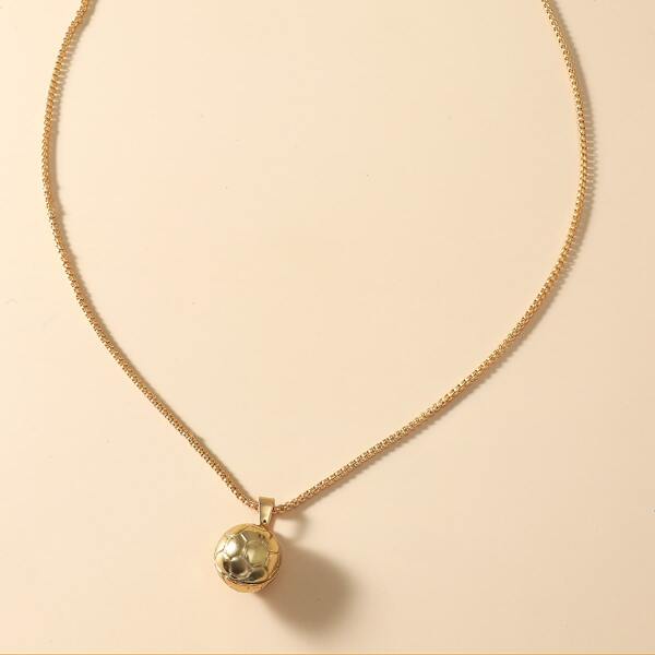 

Football Pendant Necklace, Gold