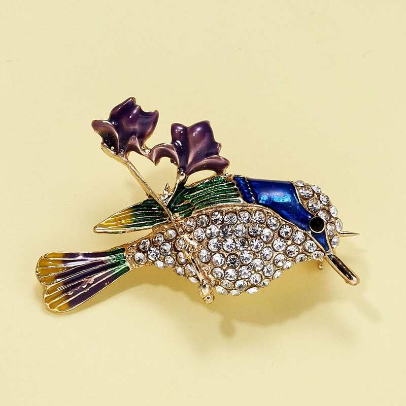 

Rhinestone Bird Decor Brooch, Multicolor