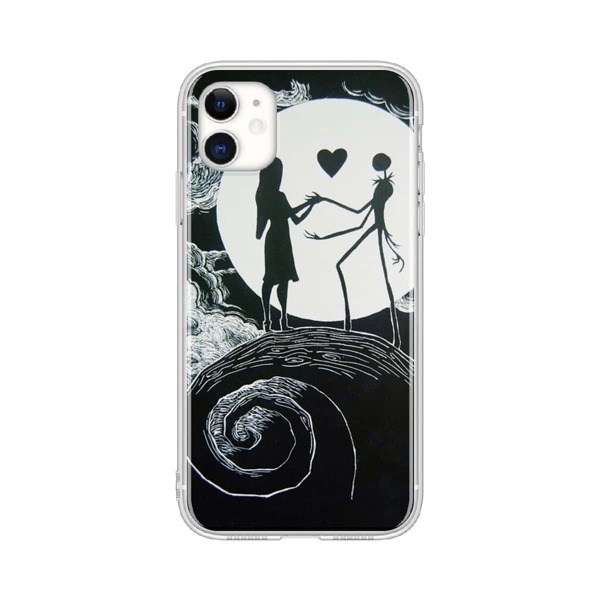 

Heart Pattern iPhone Case, Black and white