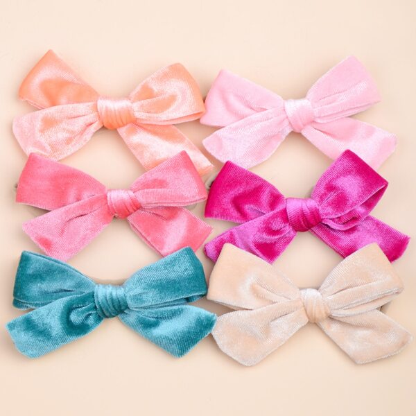 

6pcs Baby Bow Design Headband, Multicolor