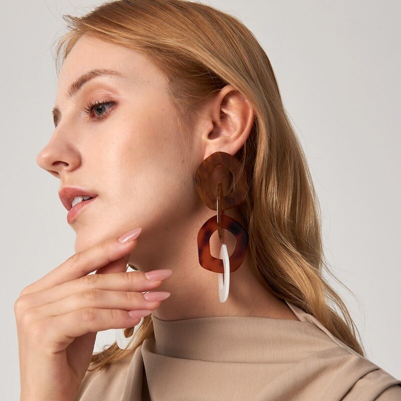 

Link Drop Earrings, Multicolor