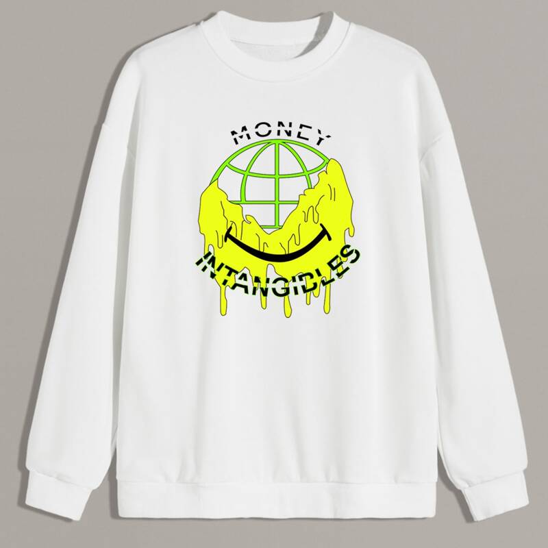 

Guys Letter Graphic Sweatshirt, White