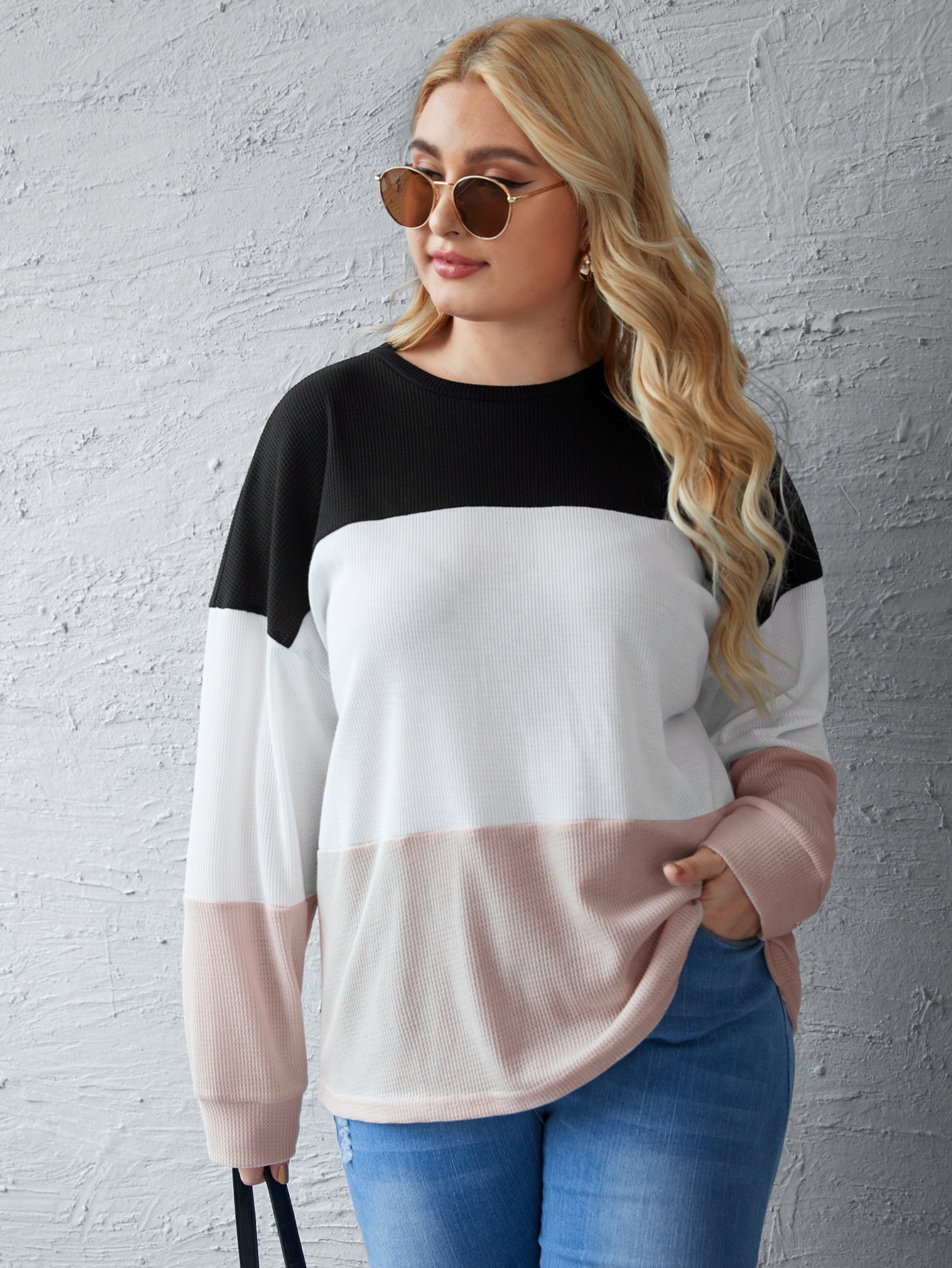 Plus Colorblock Drop Shoulder Tee thumbnail