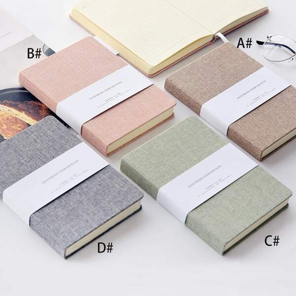 

1pc Plain Cover Notebook, Pink