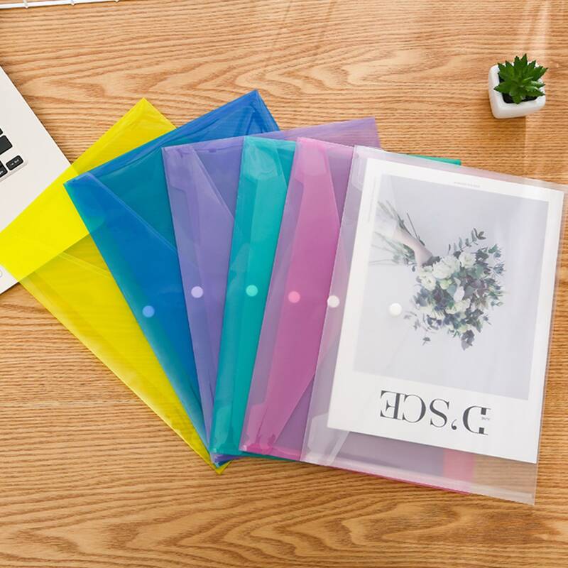

1pc Random Color Clear File Pocket, Multicolor