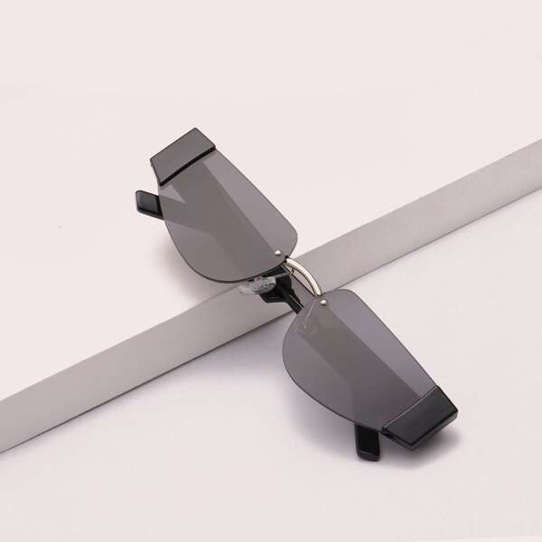

Men Two Tone Rimless Sunglasses
