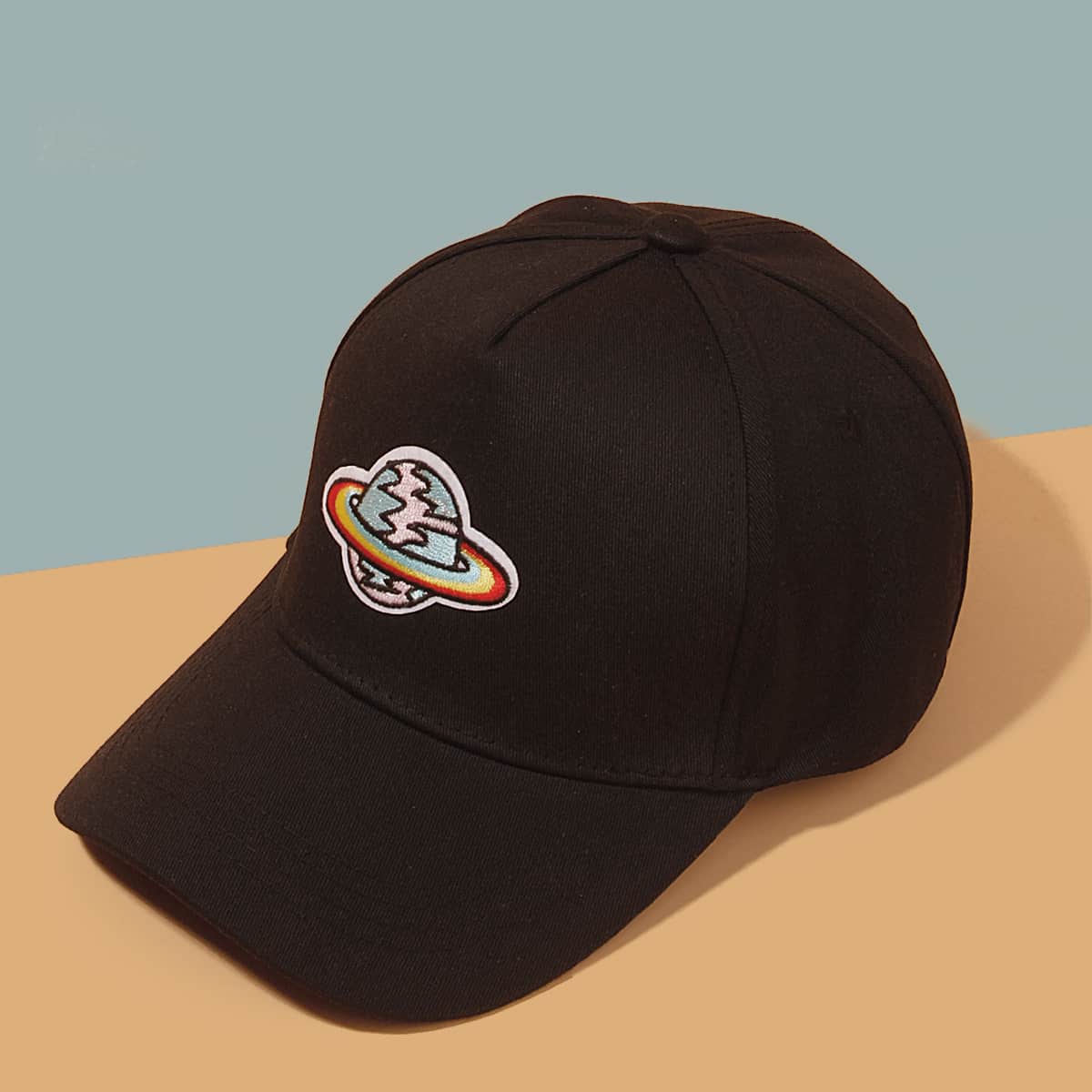 

Guys Embroidery Decor Baseball Cap, Black