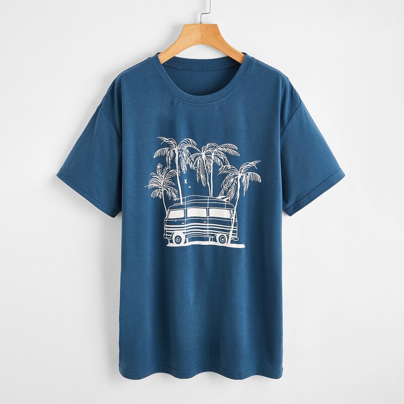 

Tropical Graphic Tee, Blue