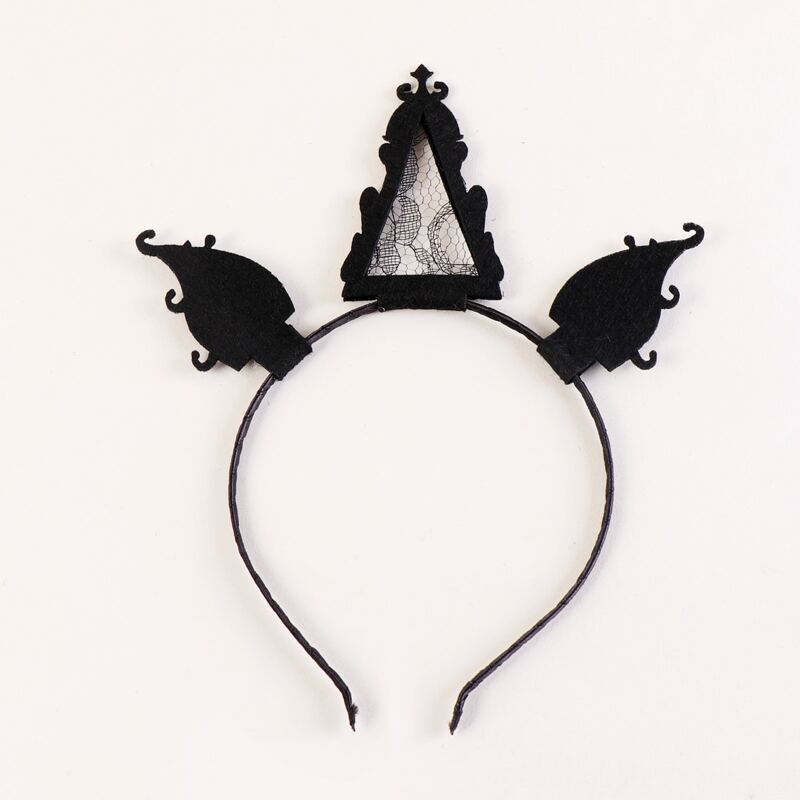 

Halloween Mesh Decor Hair Hoop, Black