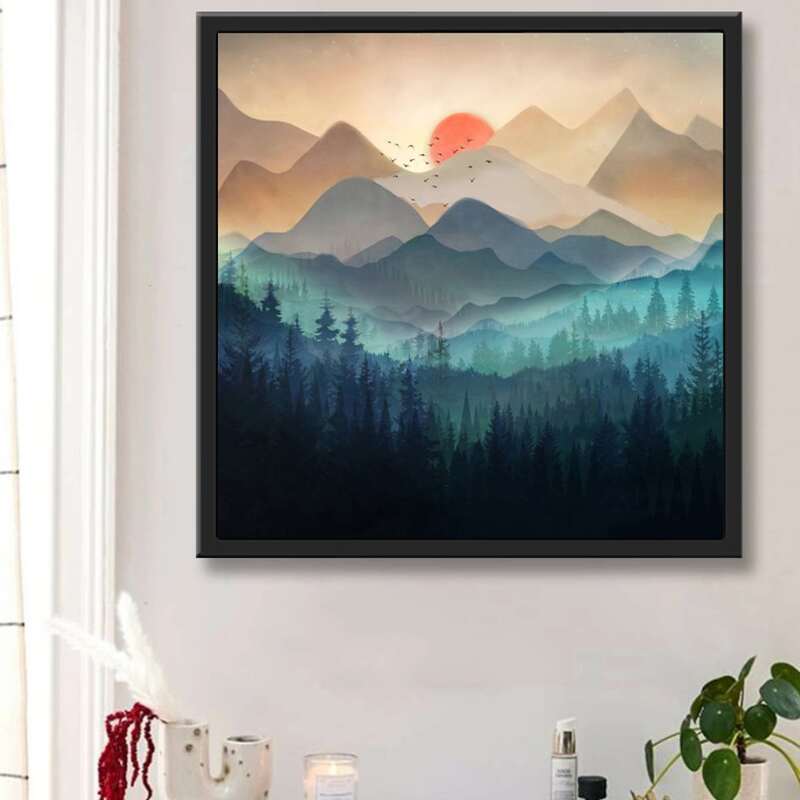

Mountain Pattern Diamond Painting, Multicolor