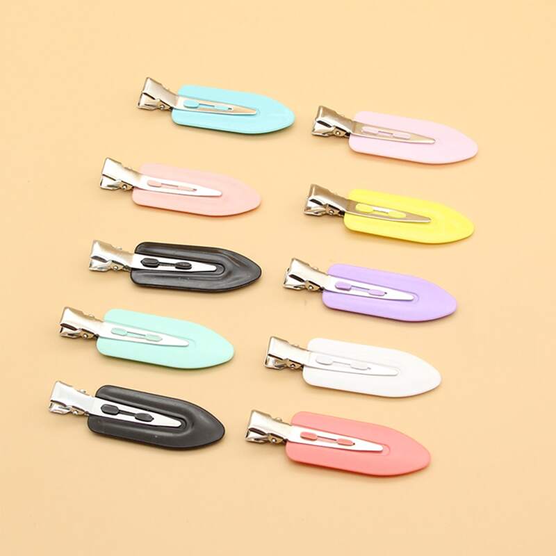 

10pcs Random Seamless Hair Clip, Multicolor