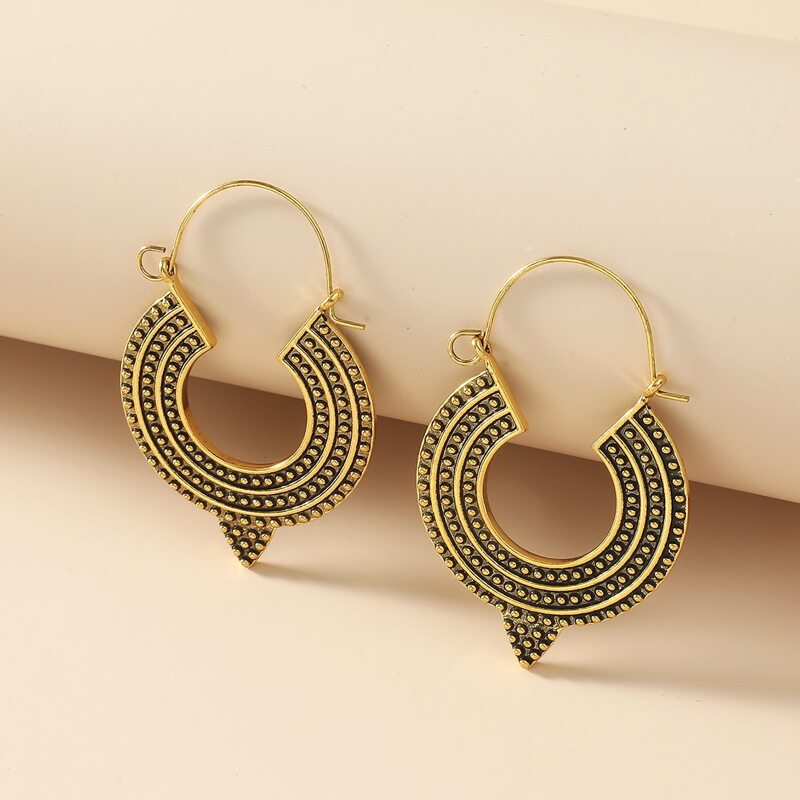 

Vintage Hoop Earrings, Gold