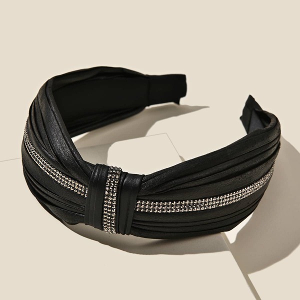 

Rhinestone Decor Hair Hoop, Black