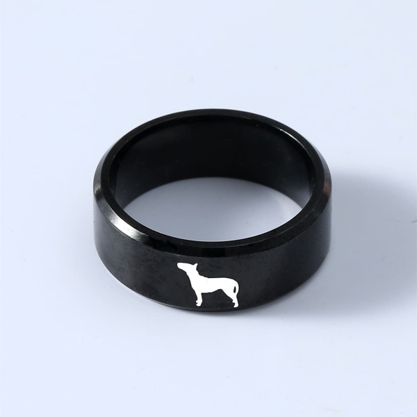 

Men Minimalist Ring, Black